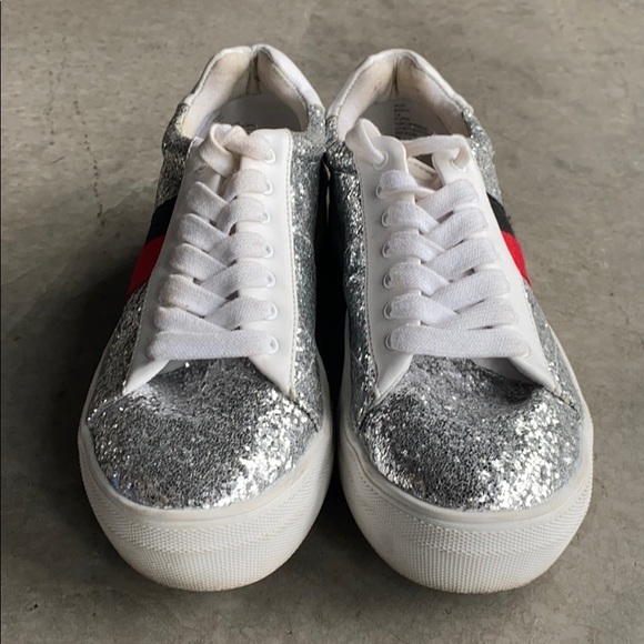 Steve Madden Moody Glitter Sneakers - Picture 2 of 2